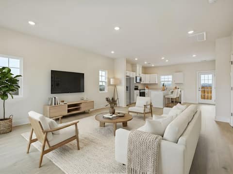 Photo is similar home in the same community - 2&3 bedroom options - MOVE IN READY - - upgrades available. Model home open Wed-Sat 10-5 & Sun 1-5. Dog Park and Playground as amenities.