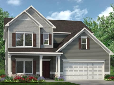 Artist rendering of a Palmer B elevation. Colors and configurations will vary**